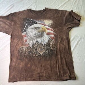 The Mountain Brown Eagle Flag T-Shirt